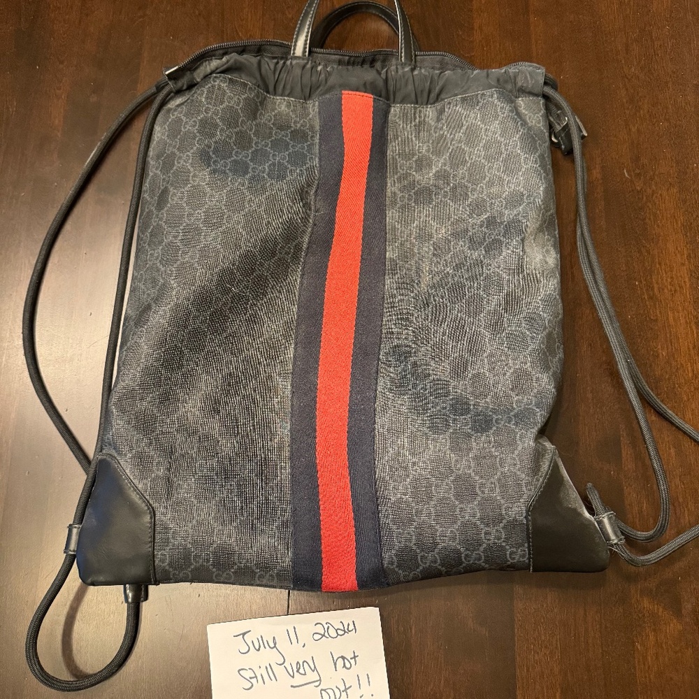Gucci Soft GG Supreme Monogram Appia Calfskin Drawstring PLUS $200 IN ADD-ONS
